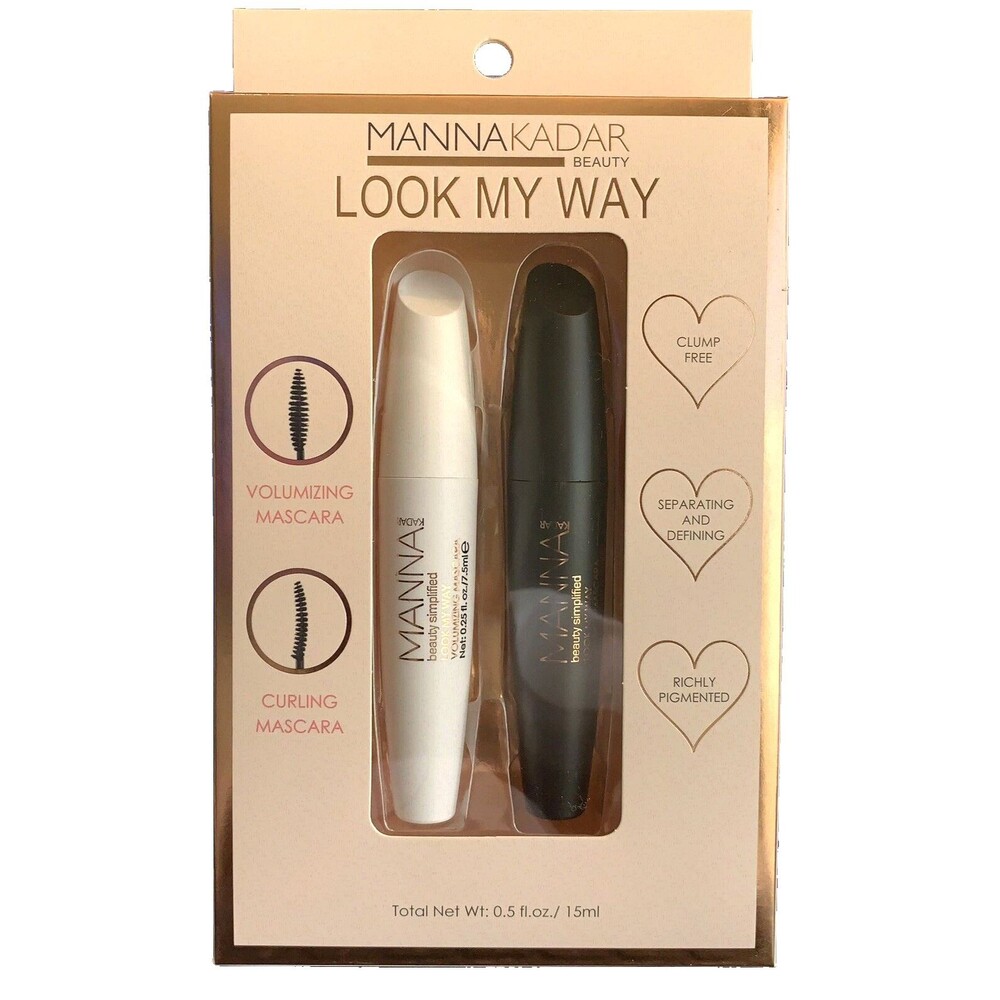 Manna Kadar Look My Way Volumizing Mascara Jet Black Curling, Clump‑Free Sealed